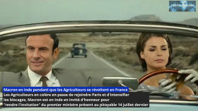 Macron en inde pendant que les Agriculteurs se révoltent en France by DEEPFAKE-NEWS