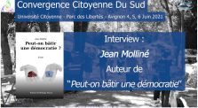 UNIVERSITE CITOYENNE : "Peut-on bâtir une démocratie ?" Jean Molliné by TWEB